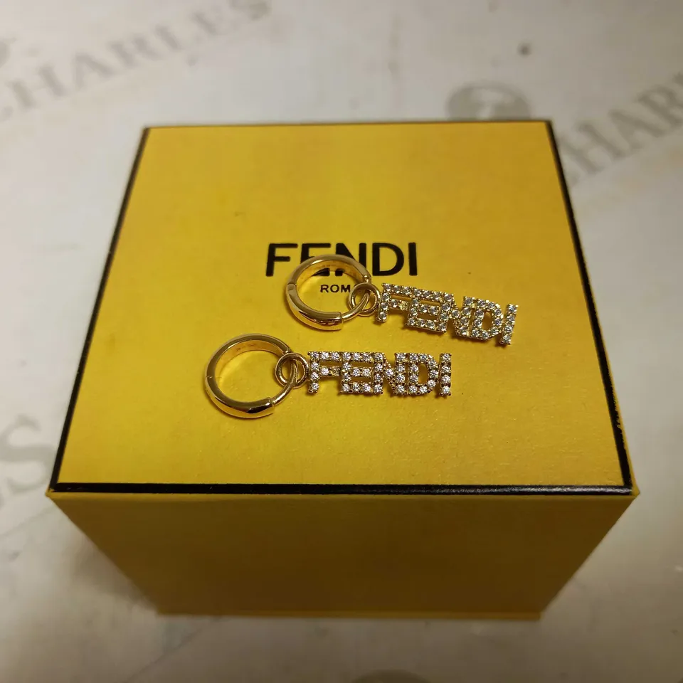 FENDI STYLE DANGLE EARRINGS