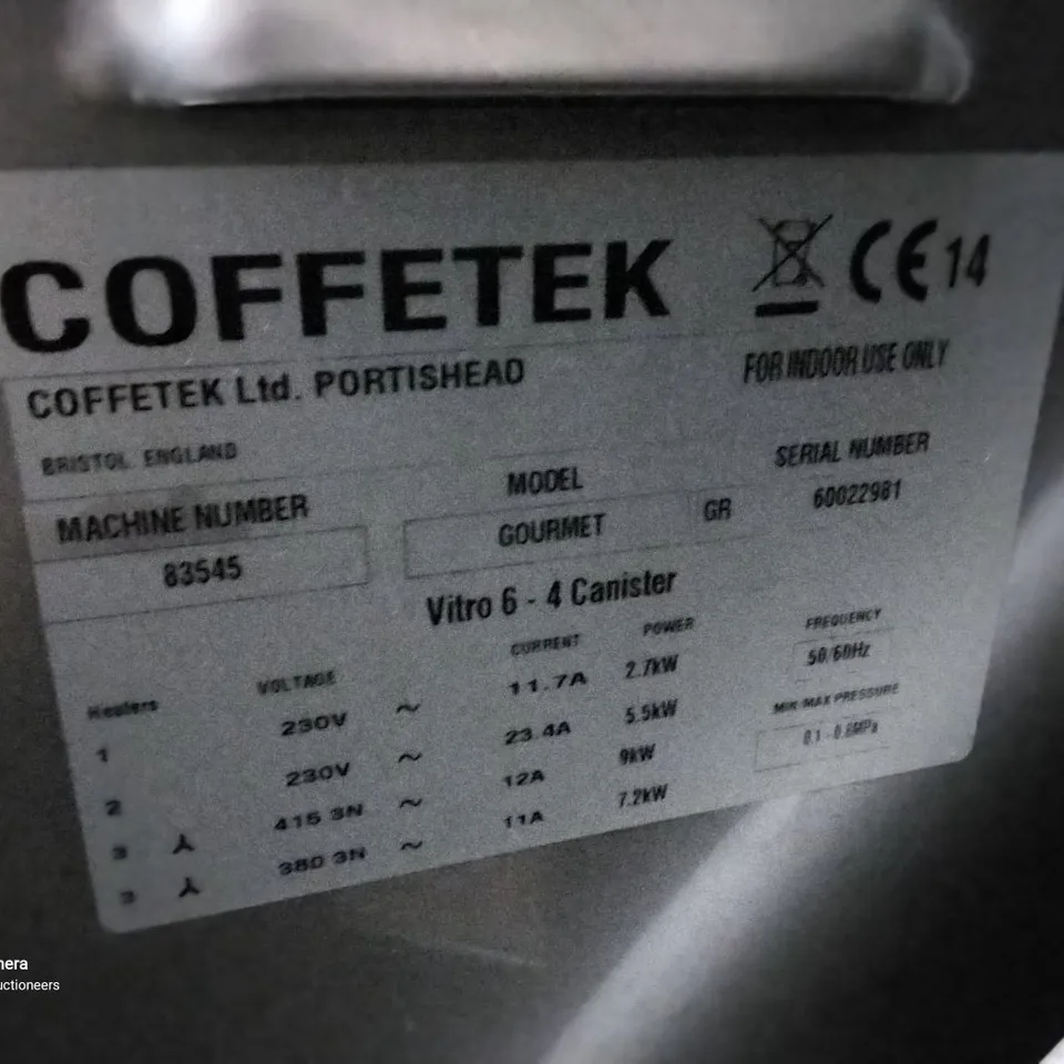 COFFETEK GOURMET VITRO 6 4-CANISTER COFFEE MACHINE