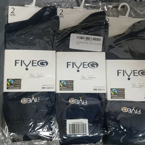 BOX OF APPROXIMATELY 20 PACKS OF FIVE G SOCKS - COLOURS AND SIZES MAY VARY - COLLECTION ONLY