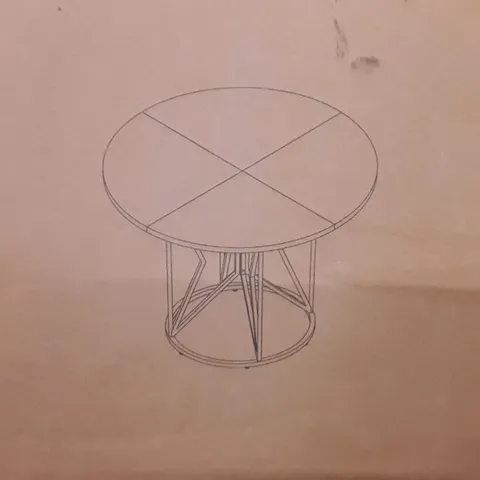 BOXED ROUND DINING TABLE FOR 4-6 PEOPLE