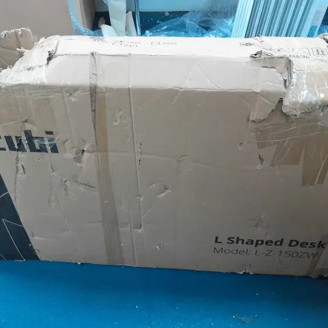 L SHAPE WHITE DESK