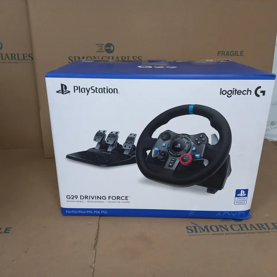 BOXED LOGITECH G29 DRIVING FORCE GAMING STEERING WHEEL 