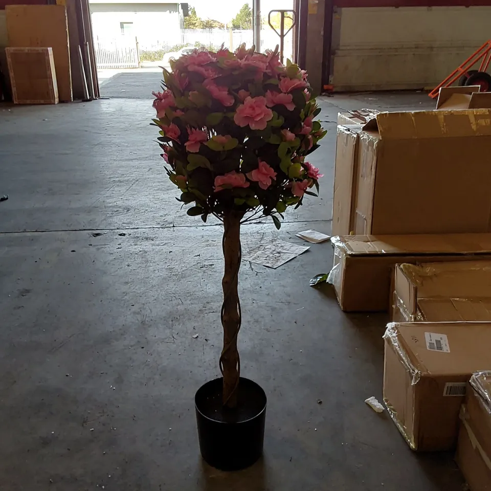 SMALL FAKE PLANT GREEN AND PINK
