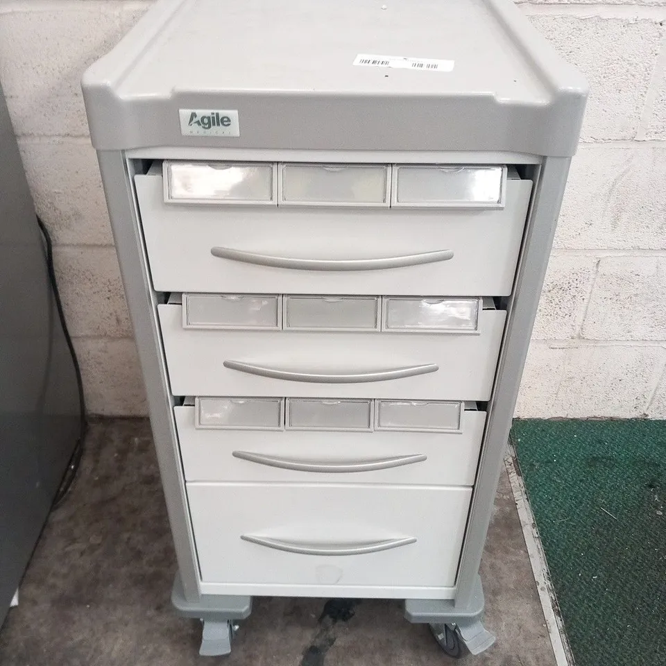 AGILE MEDICAL 4 DRAWER MOBILE UNIT