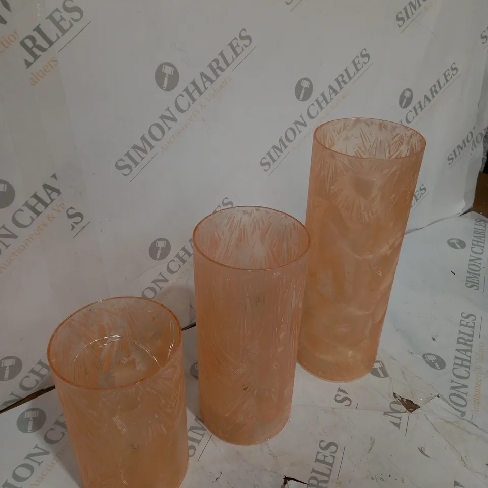 BOXED HOME REFLECTIONS SET OF 3 PRE-LIT CYLINDERS - COLLECTION ONLY