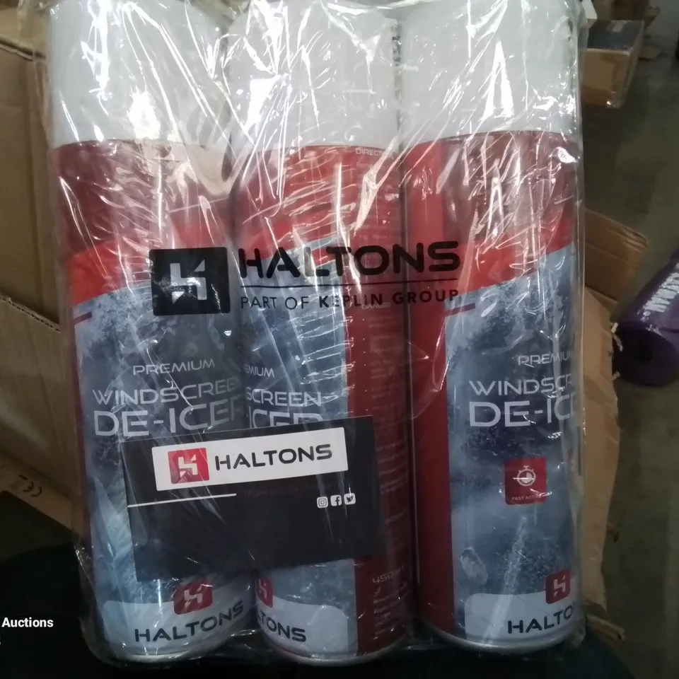 3 CANS OF HALTONS DE-ICER 