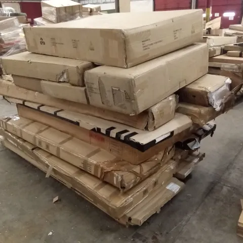 PALLET OF ASSORTED DESIGNER INCOMPLETE FURNITURE PARTS AND PIECES