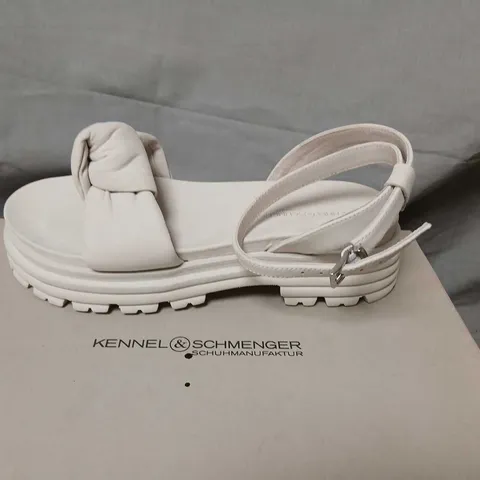 KENNEL & SCHMENGER IVORY SIVO SANDALS – SOFT NUBUK LEATHER, UK 5.5 (EU 38.5)