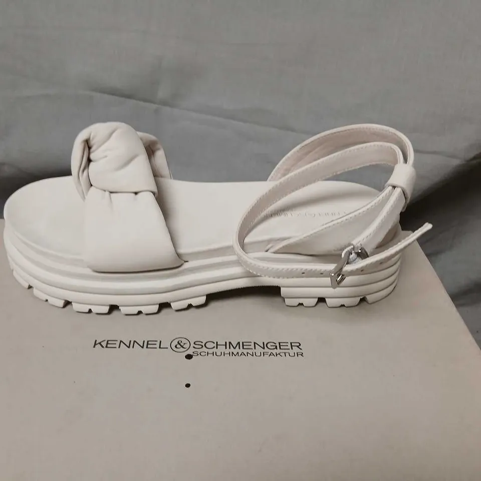 KENNEL & SCHMENGER IVORY SIVO SANDALS – SOFT NUBUK LEATHER, UK 5.5 (EU 38.5)