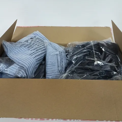 BOX OF APPROXIMATELY 12 ASSORTED CLOTHING ITEMS TO INCLUDE: LUXE CREW SWEATER 