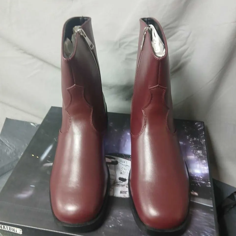 KOI THE LOYALIST MEN'S BOOTS – BURGUNDY, UK9 (EU43)