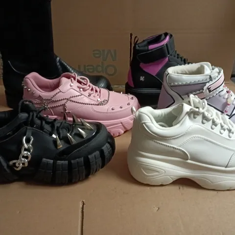 LOT OF APPROXIMATELY 15 ASSORTED PAIRS OF SHOES AND BOOTS IN VARIOUS SIZES