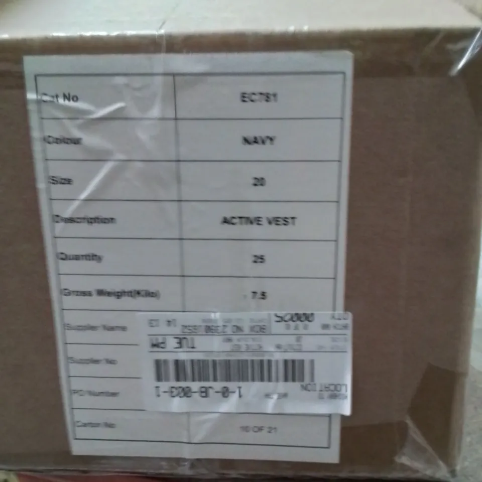 BOXED BRAND NEW APPROXIMATELY 25 SIMPLY BE ACTIVE VEST NAVY SIZE 20