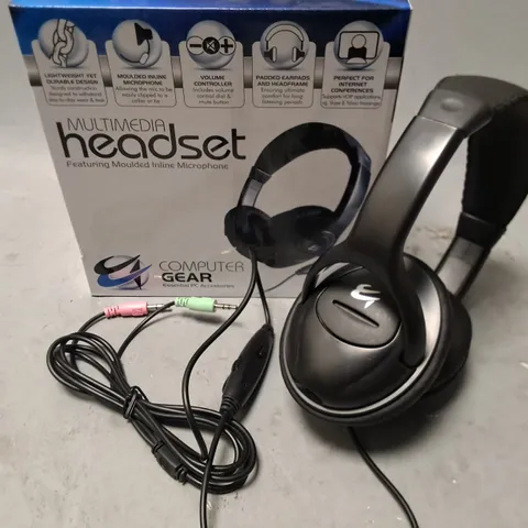 BOXED COMPUTER GEAR MULTIMEDIA HEADSET