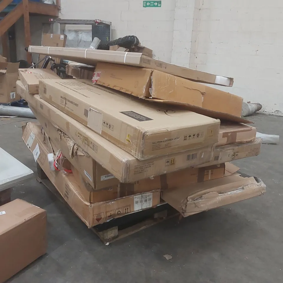 PALLET CONTAINING A VERY LARGE QUANTITY OF ASSORTED FURNITURE PARTS