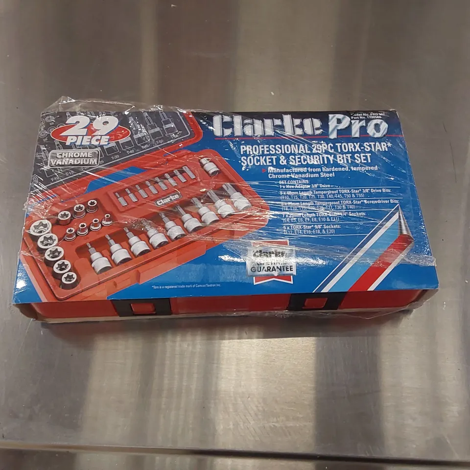 CLARKE PRO162 29 PIECE TORX-STAR & SECURITY SOCKET SET
