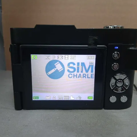 DIGITAL CAMERA – BLACK COMPACT WITH FLIP-OUT LCD, 16X ZOOM 