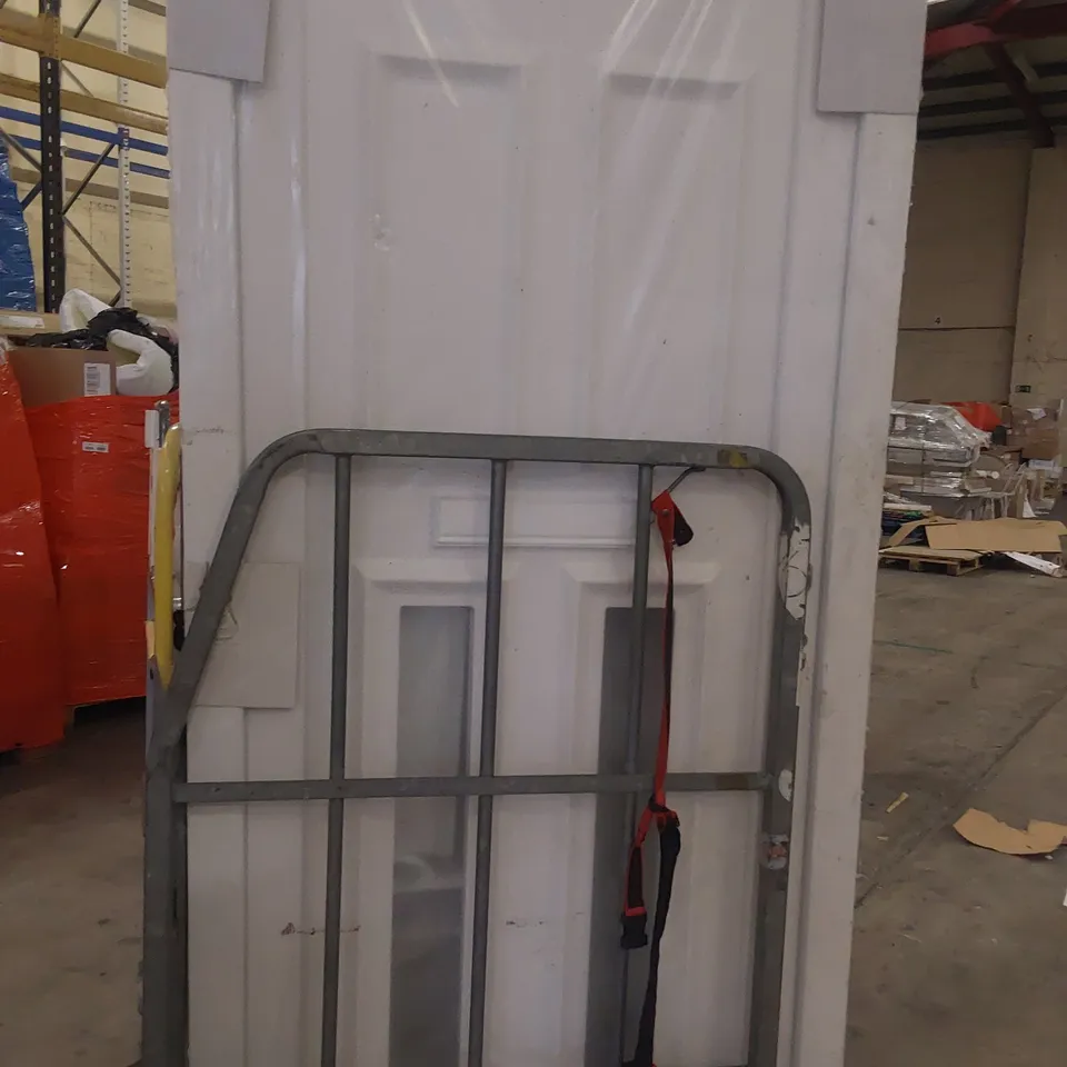 WHITE UPVC 4 PANEL GLAZED FRONT DOOR RIGHT HAND OPENING 2055 × 920mm