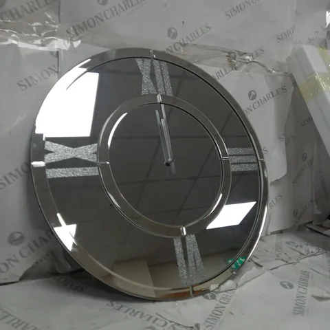 JM BY JULIEN MACDONALD ROUND GLITTER FLOATING CLOCK