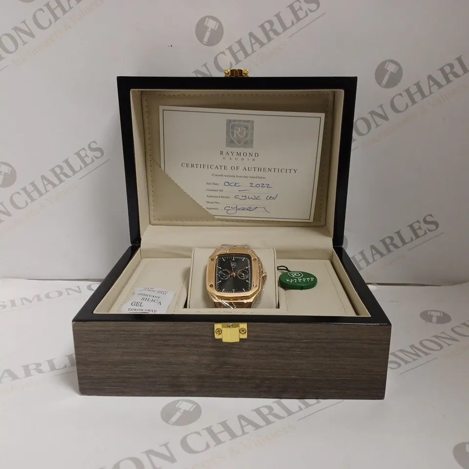 BOXED RAYMOND GADUIN LUXURY CHRONOGRAPH WATCH - JAPANESE MIYOTA MOVEMENT - 5ATM WATER RESISTANT - STAINLESS STEEL 