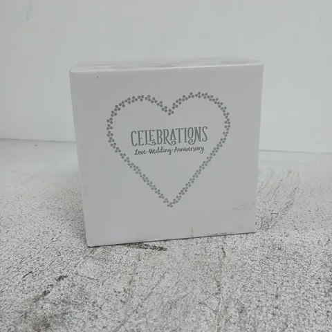 CELEBRATIONS 40TH ANNIVERSARY T-LITE HOLDER – GLASS TEA LIGHT HOLDER, BOXED (WG83740)