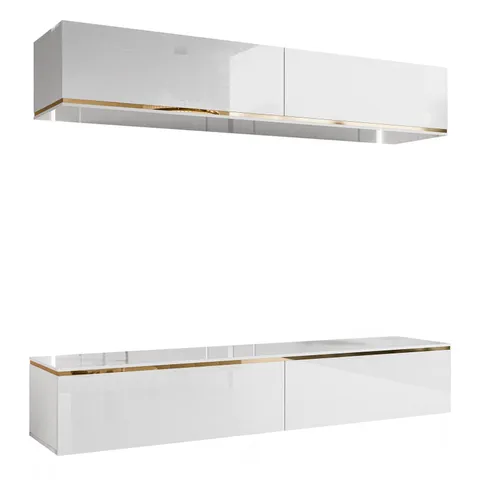 BOXED AURORA WALL UNIT SUSPENDED, WHITE GLOSS, LED