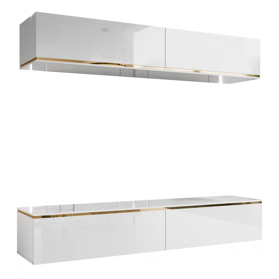 BOXED AURORA WALL UNIT SUSPENDED, WHITE GLOSS, LED