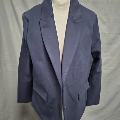 CREW CLOTHING PONTE BLAZER IN NAVY - SIZE 12