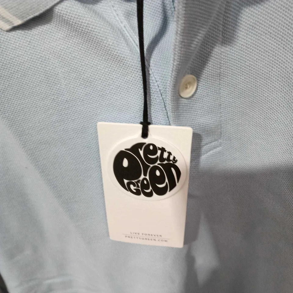 PRETTY GREEN LIGHT BLUE POLO SHIRT – SIZE L (UK LARGE)