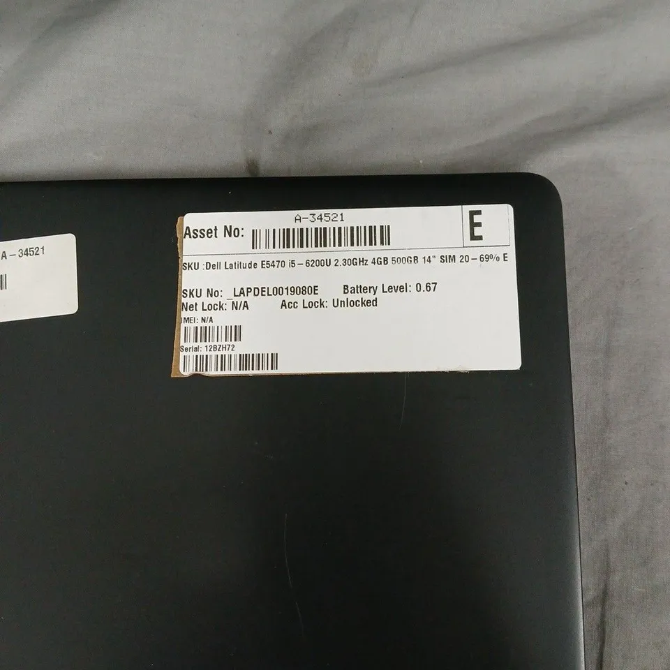 DELL LATITUDE E5470 LAPTOP – INTEL CORE I5-6200U, 4GB RAM, 500GB HDD, 14 INCH DISPLAY