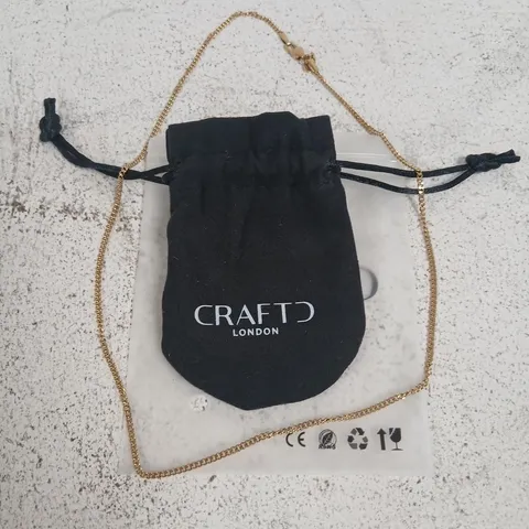 CRAFTD LONDON GOLD-TONE CHAIN NECKLACE