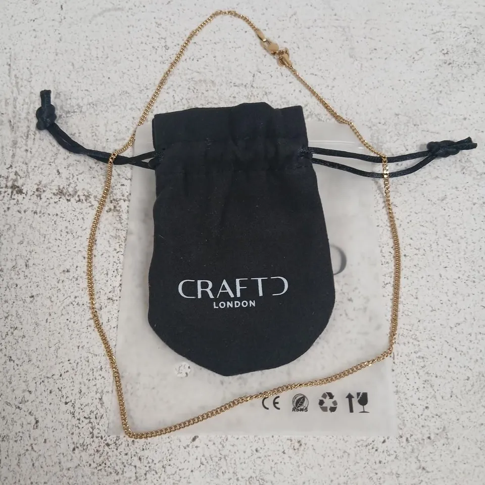 CRAFTD LONDON GOLD-TONE CHAIN NECKLACE