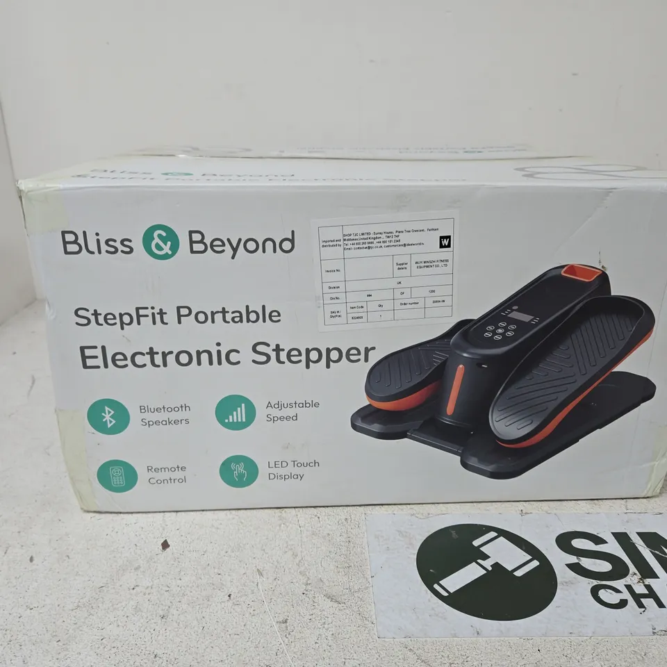 BLISS & BEYOND STEPFIT PORTABLE ELECTRONIC STEPPER – BOXED