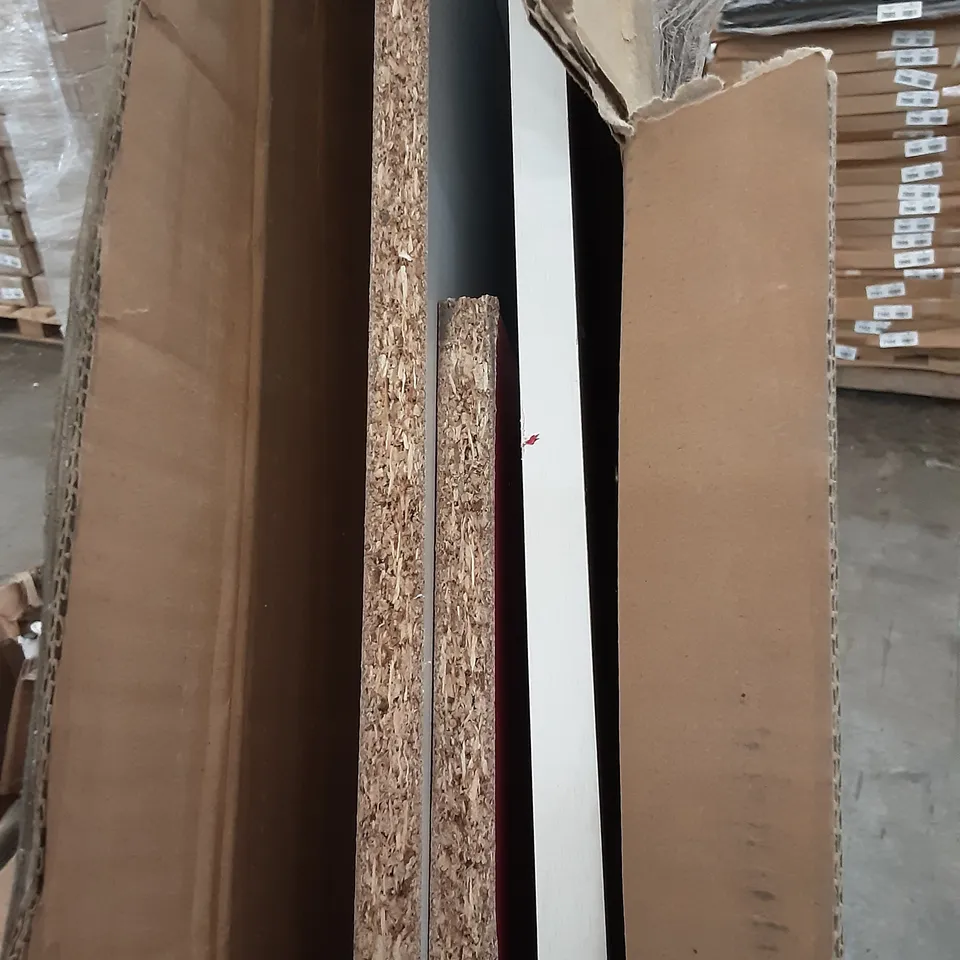 BOXED FURNITURE PARTS , WHITE AND PINK 