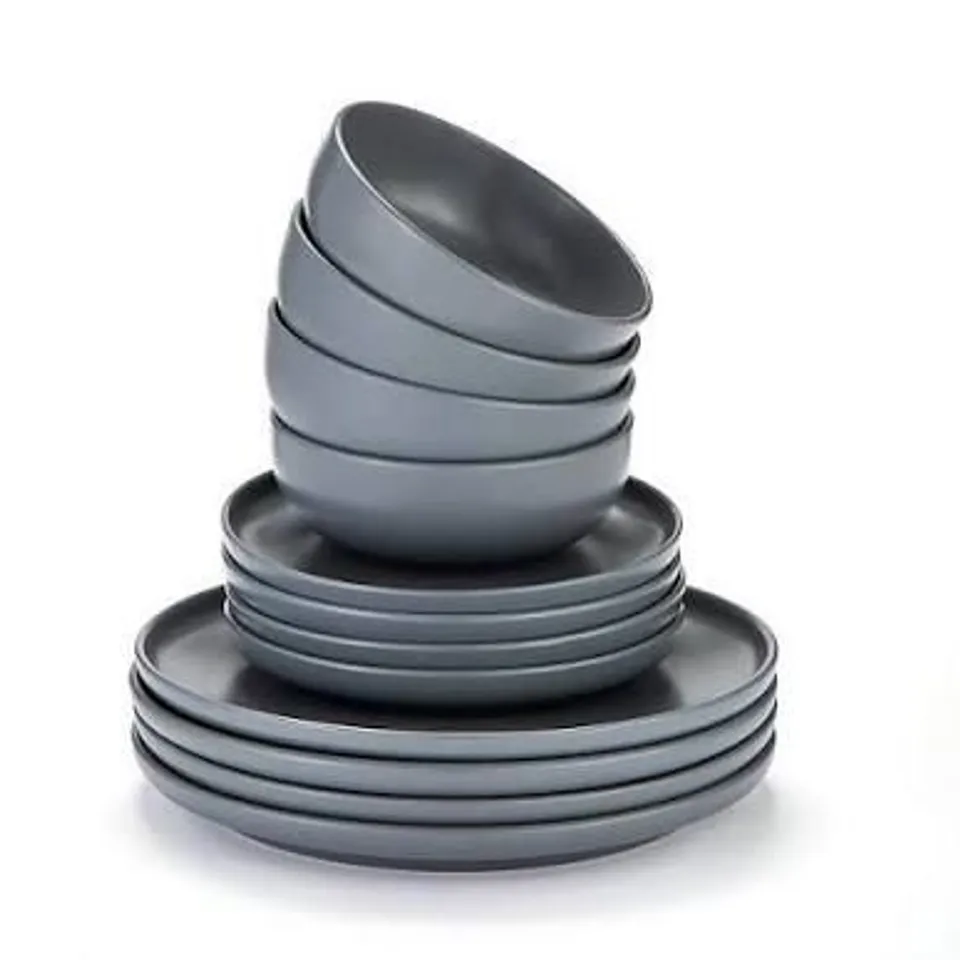 THE VERY COLLECTION GREY SAINTES 12-PIECE DINNER SET