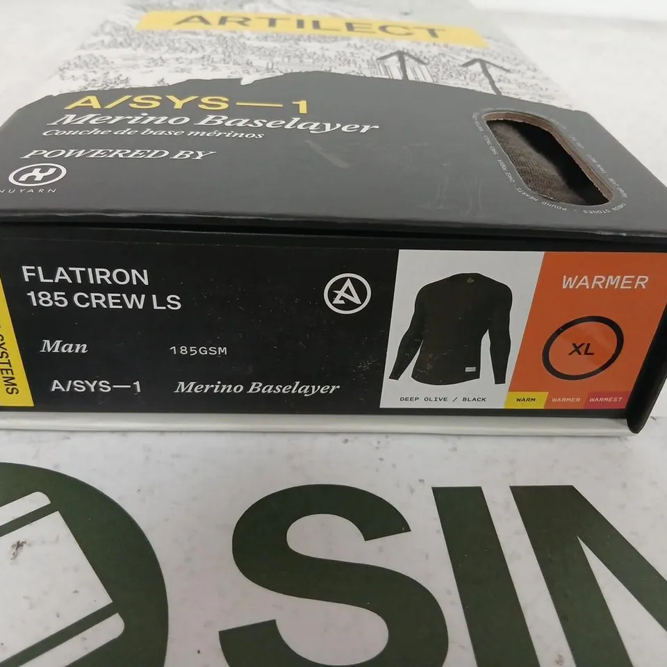 ARTILECT A/SYS-1 MERINO BASELAYER FLATIRON 185 CREW LS – MEN'S XL
