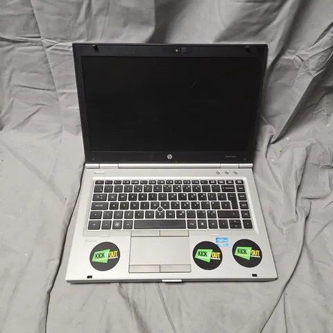 HP ELITEBOOK LAPTOP – INTEL CORE I5, UK KEYBOARD, 3 KICK IT OUT STICKERS ON PALM REST