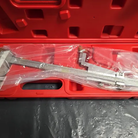 VERNIER CALIPER IN RED CARRYING CASE
