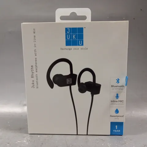 BOXED JUKU RHYTHM BLUETOOTH EARPHONES WITH IN-LINE MIC