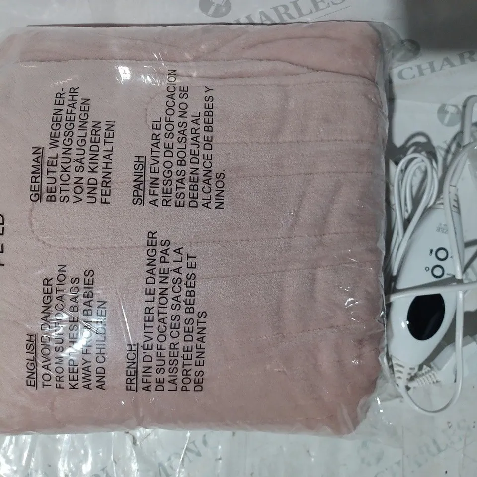 BOXED COZEE HOME HEATED BLANKET IN PINK