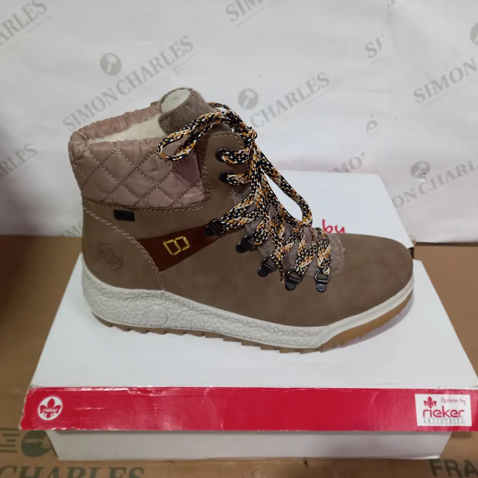 BOXED PAIR OF RIEKER BOOTS- SIZE 40
