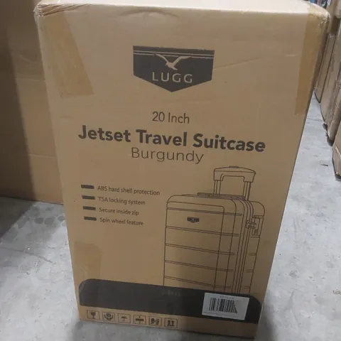 BOXED LUGG 20" JETSET TRAVEL SUITCASE - BURGUNDY 