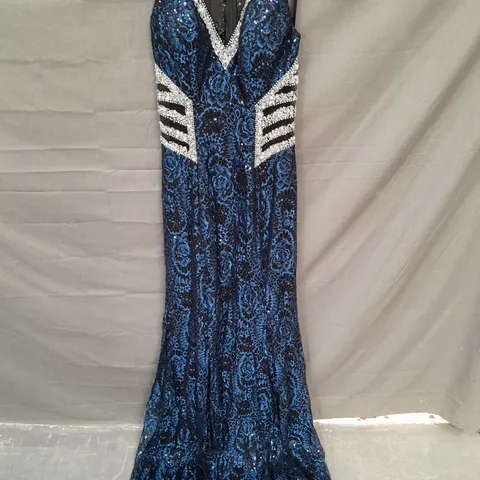 KISS ME KATE SEQUIN EMBELLISHED OCCASIONAL DRESS IN BLUE - 8