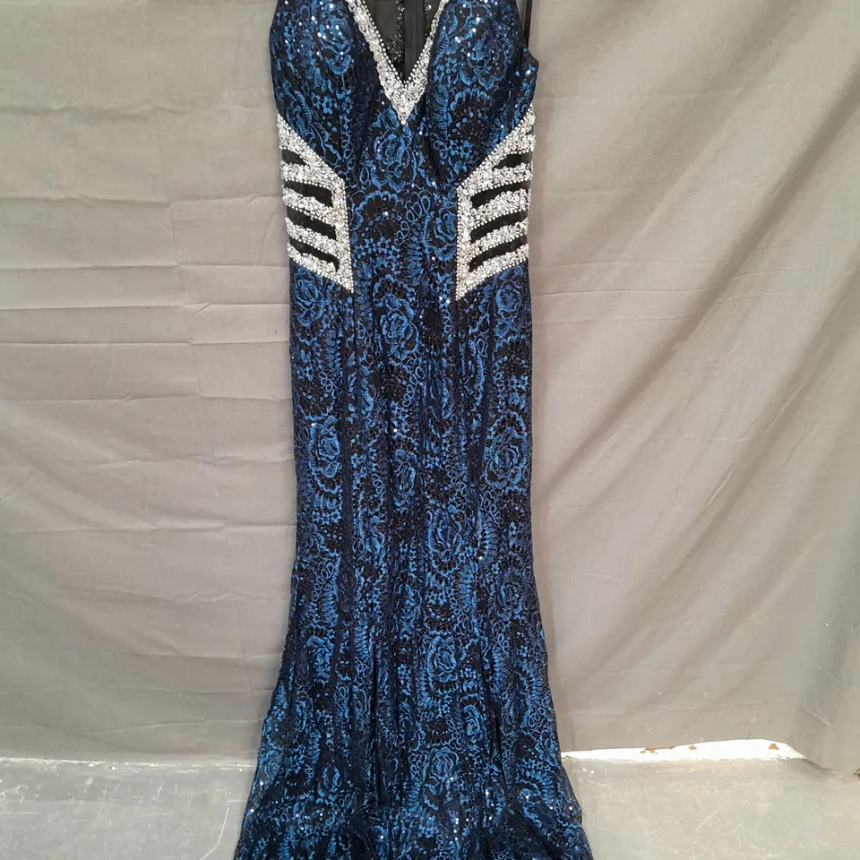 KISS ME KATE SEQUIN EMBELLISHED OCCASIONAL DRESS IN BLUE - 8