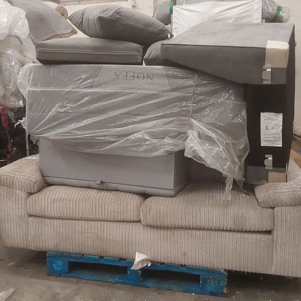 PALLET CONTAINING A LARGE QUANTITY OF ASSORTED SOFA PARTS ECT