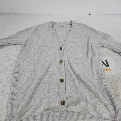 M&S COLLECTION LAMBSWOOL CARDIGAN – GREY, WOMEN’S SIZE 10