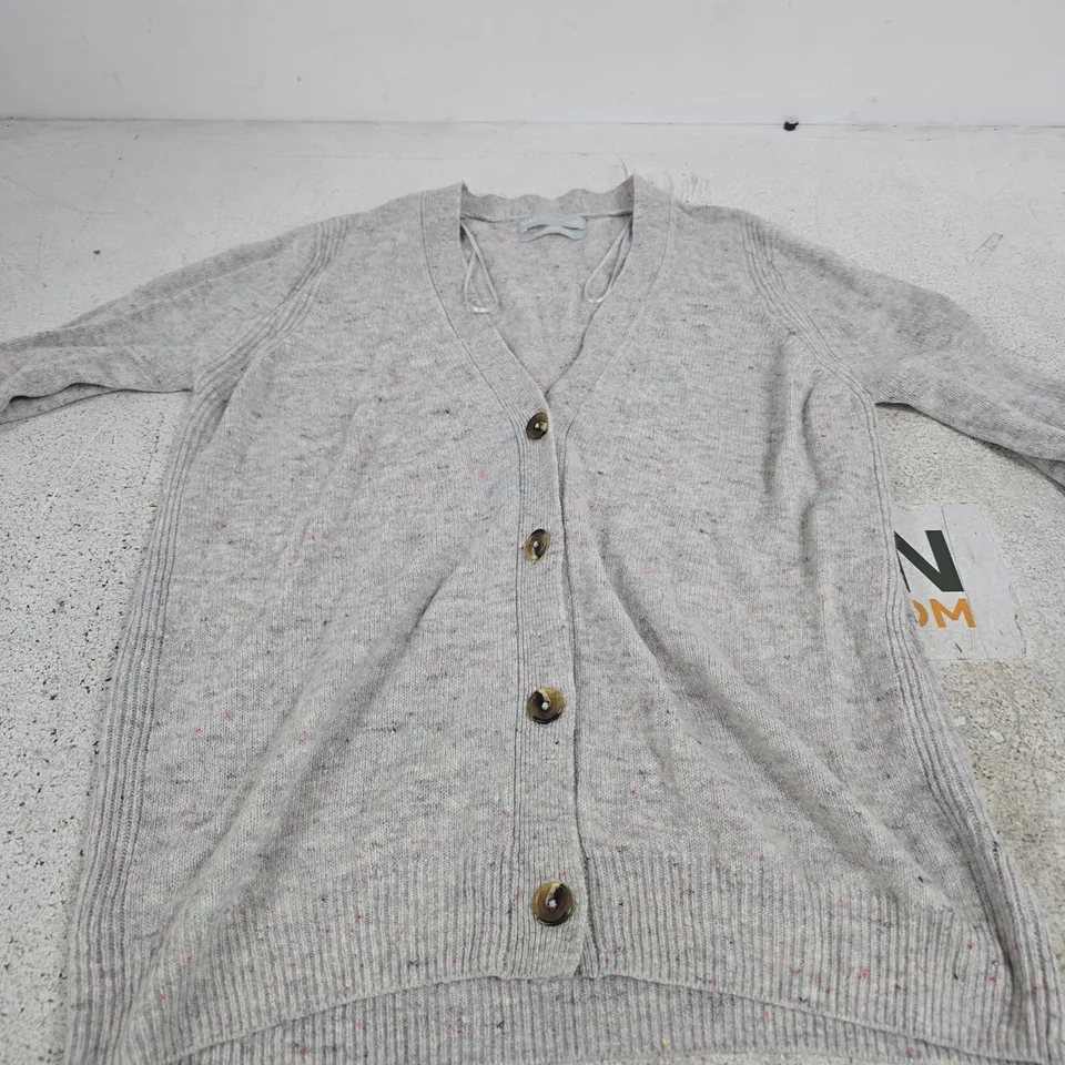 M&S COLLECTION LAMBSWOOL CARDIGAN – GREY, WOMEN’S SIZE 10