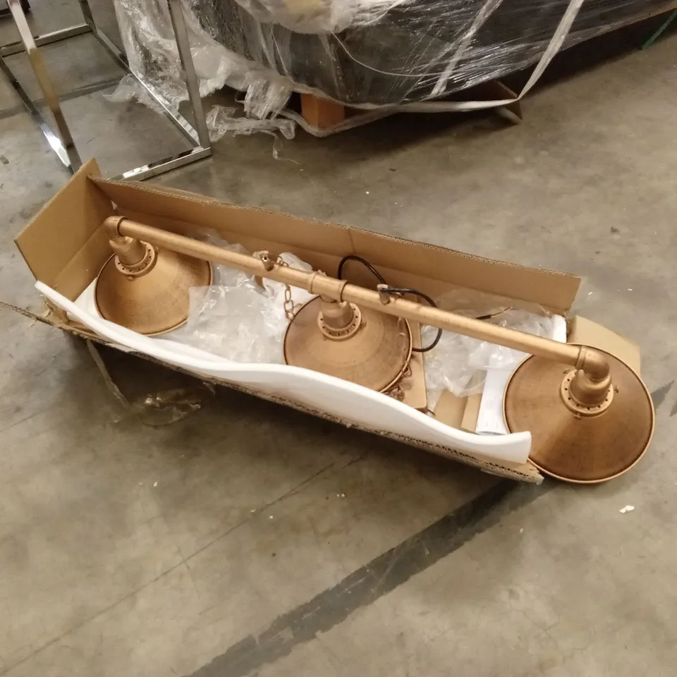 INDUSTRIAL STYLE 3-LIGHT PENDANT - COPPER