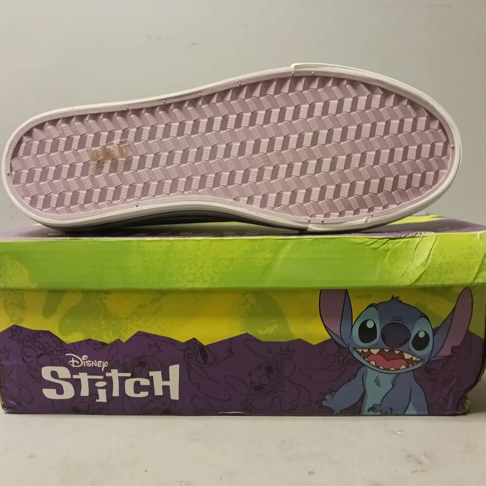 BOXED PAIR OF DISNEY STITCH SHOES IN LIGHT DENIM BLUE COLOUR EU SIZE 38