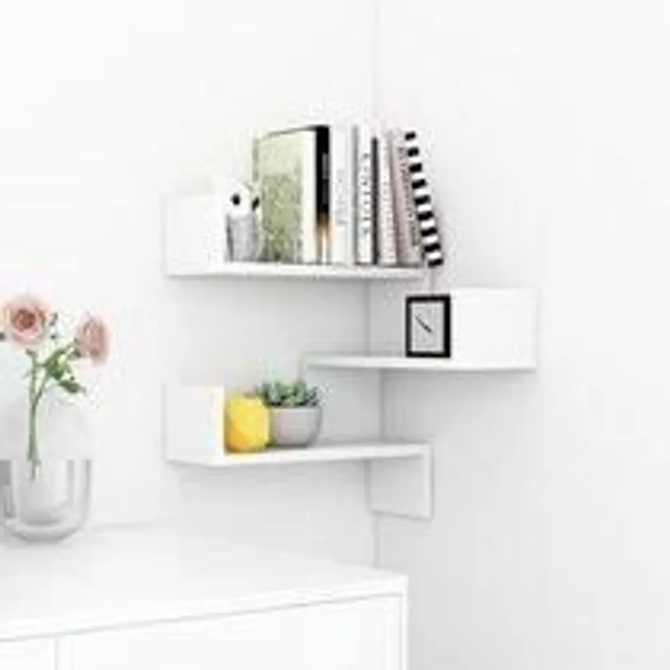 AYBRI 3 PIECE CORNER SHELF FINISH WHITE 